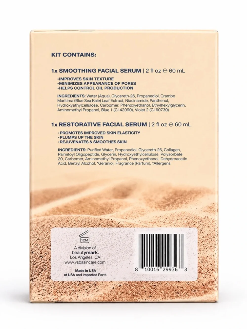 Vitamins and Sea Beauty Age Reversal Kit 2pc Serum Set Collagen Niacinamide BNIB